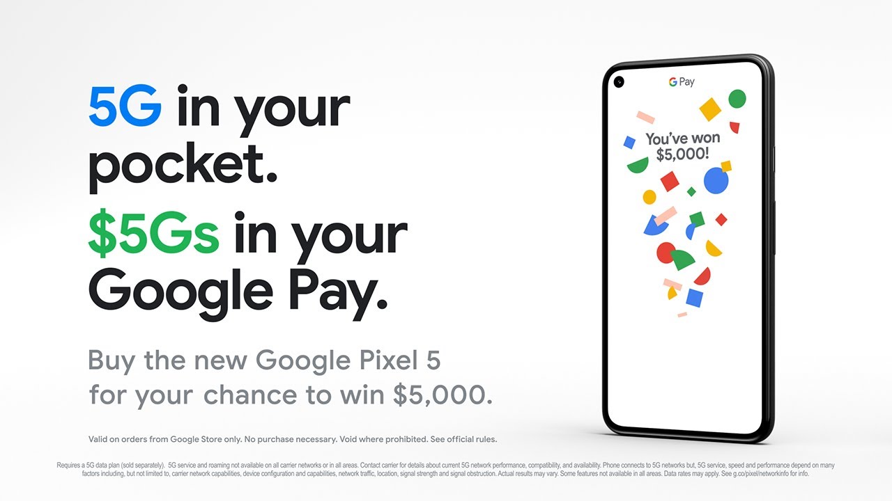 Win $5Gs with Pixel 5 -  ᠌