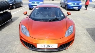 Volcano Orange McLaren MP4-12C walkaround & drive-off