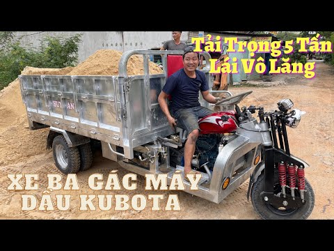 Video Thử Nghiệm Chở 2,5 Khối Cát Bằng Xe Ba Bánh Máy Dầu... - youtube