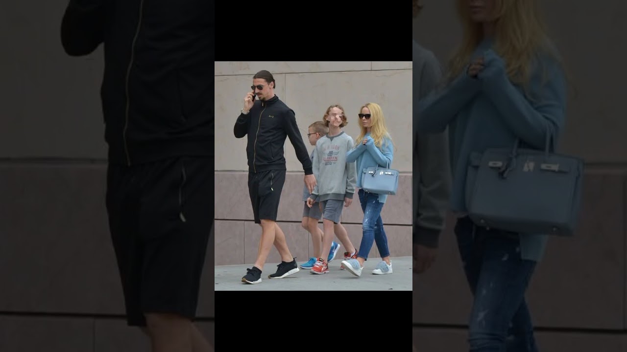 Zlatan Ibrahimovic with family 
