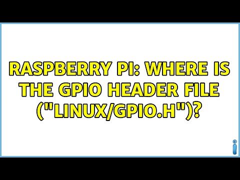 Raspberry Pi: Where is the GPIO header file ("linux/gpio.h")? (2 Solutions!!)