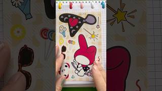 My Melody Witch Dress Up Paper Crafts #kuromi #sticker #sanrio #stickerart #art
