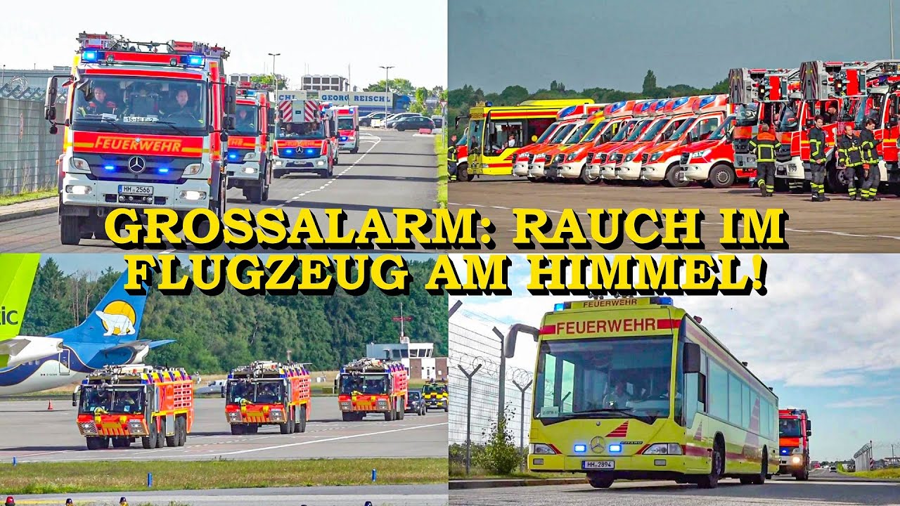 +++ GROSSALARM AM FLUGHAFEN +++ RAUCH IN FLUGZEUG NACH START | NOTLANDUNG | FEUERWEHR | MANV