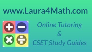CSET Algebra New Official Practice Test MC 19 (old 13)