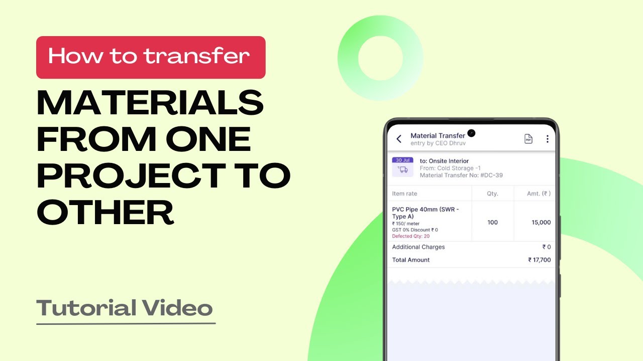 How to Transfer Material Between Projects in Onsite | Step-by-Step Tutorial