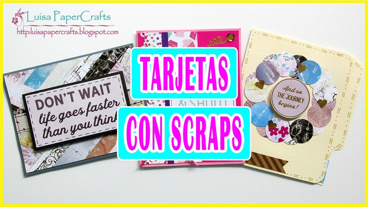 DIY TARJETAS usando retazos de papel decorado | Cómo hacer tarjetas FACILES | Luisa PaperCrafts