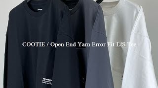 COOTIE / Open End Yarn Error Fit L/S Tee -White-