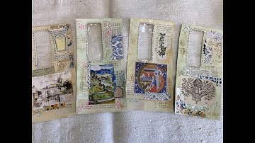Craft with me | more MARK MAKING on ENVELOPES | fun painted and collaged upcycled envelope pockets
