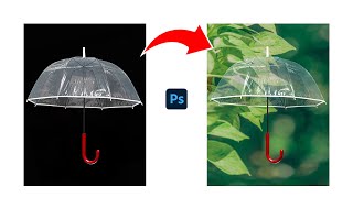 How to Perfectly CUT OUT TRANSPARENT UMBRELLA or TRANSPARENT OBJECTS in Photoshop!