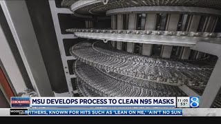 Michigan state university is using a new method to clean and reuse n95
masks. (april 3, 2020)