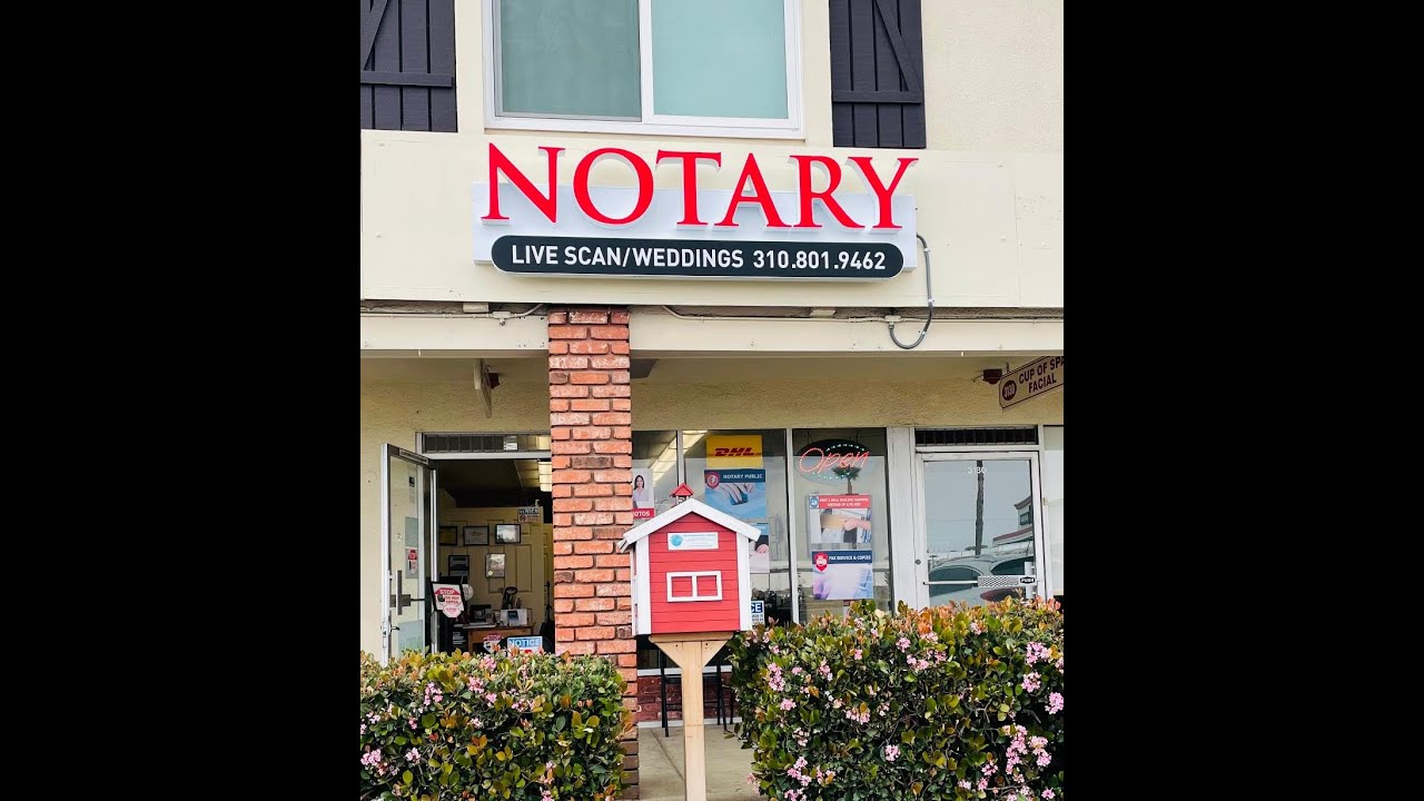 A Notary 2U 3128 PCH in Torrance (310) 801 9462 YouTube