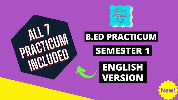 B.ED Practicum ( Sem I ) New Syllabus (WBUTTEPA): Includes all 7 Practicals || English Version