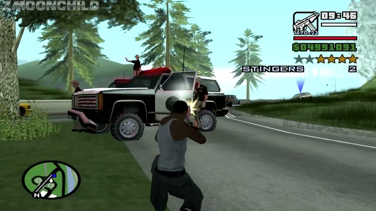 Puncture Wounds with a 4 Star Wanted Level - Steal Cars mission 4 - GTA San Andreas