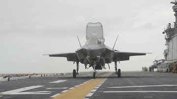 F-35B Lightning II on USS Wasp (HD)