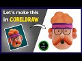 How to Create 3D Vector Art in CorelDRAW / Convert Picture into Vector Format #3dart #vectorart #Ai