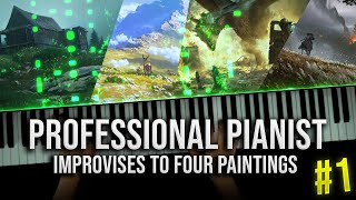 Professional Pianist Improvises Soundtracks to Beautiful Paintings | Dramatic Artistic Improvisation
