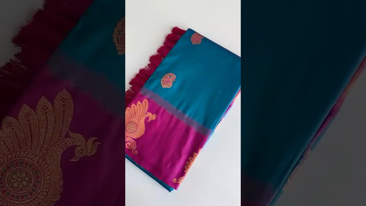 Dual Tone Unique Peacock Border Soft Silk Saree