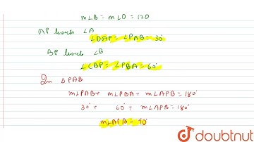 A B C D\nis a parallelogram and /_D A B=60^0dot\nIf the bisectors A P\nand B P\nof angles A\nan...