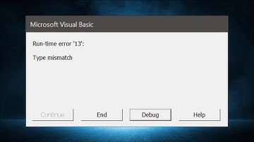 Excel VBA - Microsoft Visual Basic - Run Time Error 13 - Type Mismatch