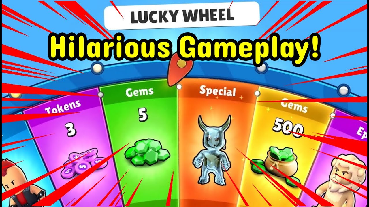 Stumble Guys Gameplay: Lucky Wheel Troll and Nerf War!