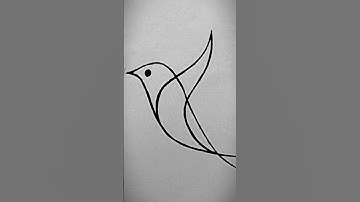 Easy to draw Humming Bird#satisfying #shorts