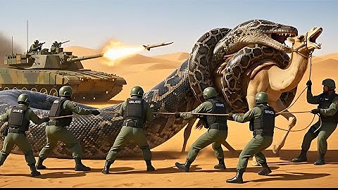 Giant Python Wraps Camel in Desert Attack 🐍🔥 | Rescue Team Rushes for Survival