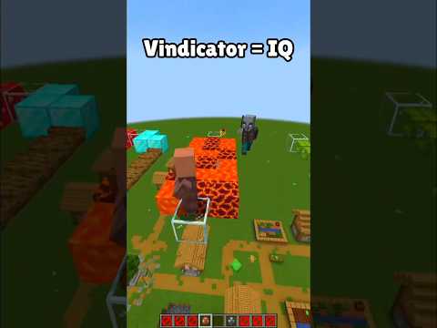 Vindicator IQ Test in Minecraft 😂 #minecraft #minecraftshorts #shorts #short #subscribe