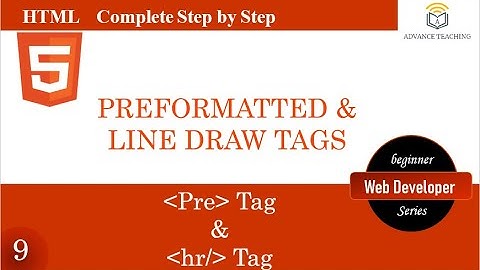 Preformatted & Horizontal Rule Tag in HTML in Urdu/Hindi