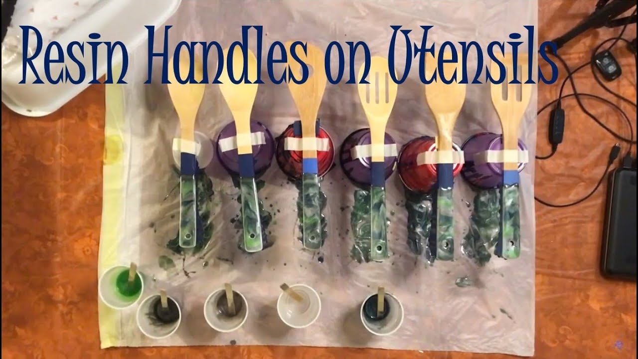 Resin Handles on Wood Kitchen Utensils