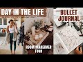 vlog: boho bedroom makeover tour, errands, + 2021 bullet journal! 🦋✨