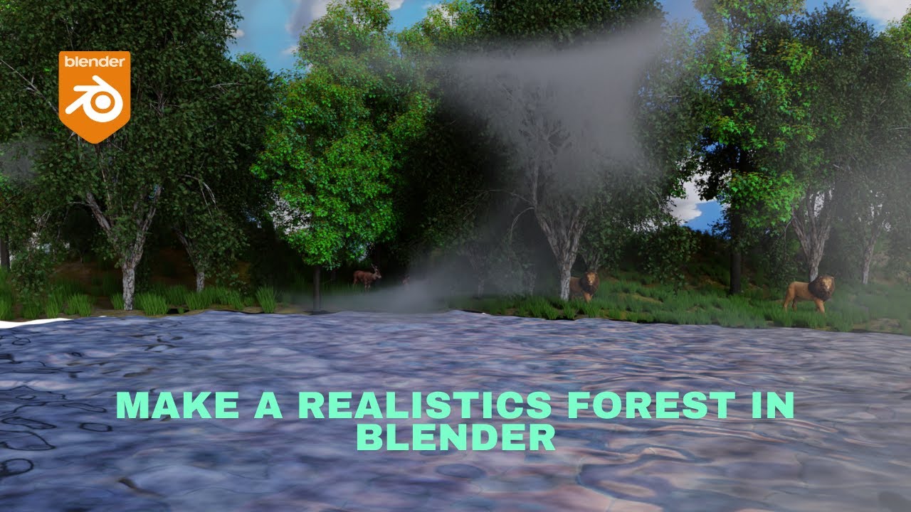 How to Make Realistic Evergreen Forest with Wildlife in Blender 4.5 ...