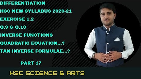Differentiation Class 12 part 17 Exercise 1.2 | Quadratic Equation | M.H Board | Shadab Khan