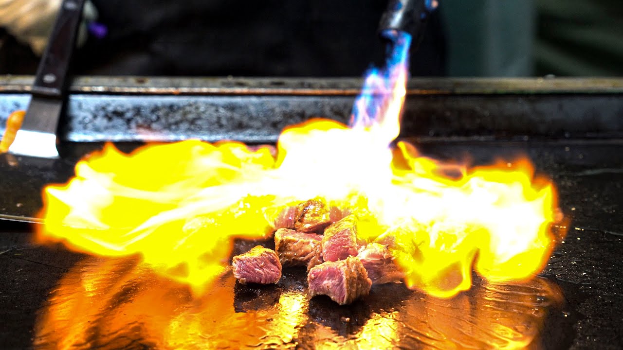 올리브 오일로 숙성하고 트러플오일로 마무리한 소고기 스테이크┃Beef Steak with Truffle Oil┃Korean Street Food