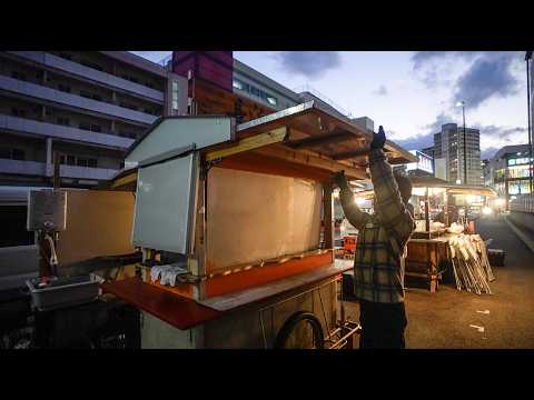 屋台も看板もすべて自作のカスタム屋台のワンオペ屋台店主！留学中に中洲屋台で修行し卒業後に屋台を開業！中国出身店主の中華屋台 Japan Fukuoka Yatai Chinese food stall
