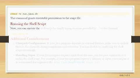How to Run a Java Program from a Shell Script