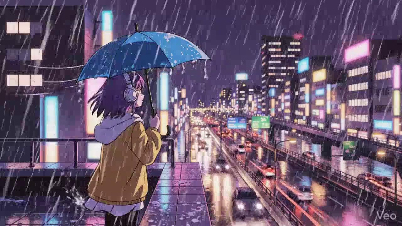 Late Night Study 🌧️ Rainy Japanese City Lofi