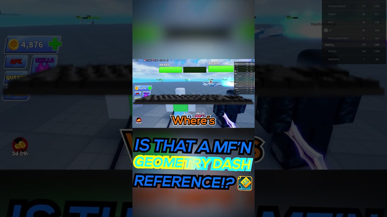 IS THAT A MF'N GEOMETRY DASH REFERENCE!? 