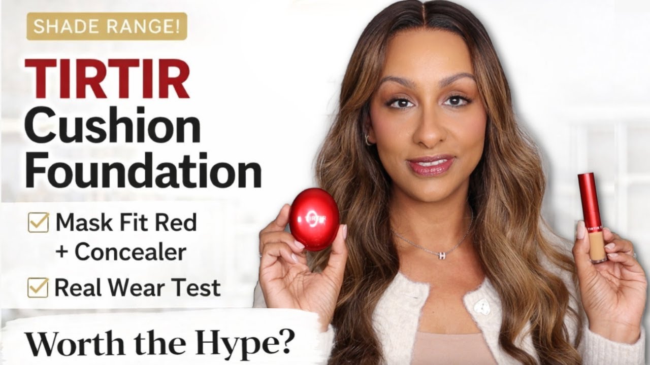 Тестирование стойкости и полный обзор тонального крема-кушона TIRTIR Mask Fit Red и консилера Gli...