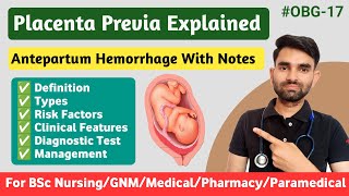 Placenta Previa in Hindi | Antepartum Haemorrhage in Hindi | Types, Causes, Symptoms And Management