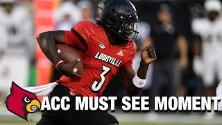Louisvilles Malik Cunningham Leaps Over A Defender Into The Endzone Acc Must See Moment