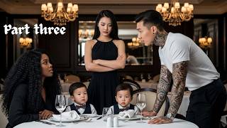 Part3]korean ceo is left shocked when he sights his ex black wife with twins at dinner with new wife