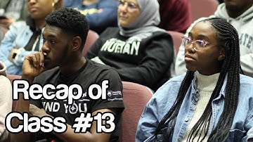 Recap of Class #13 - White Discomfort