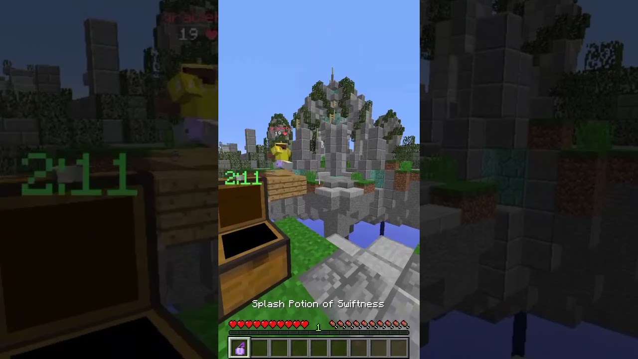 attempting to win skywars with almost nothing #Shorts