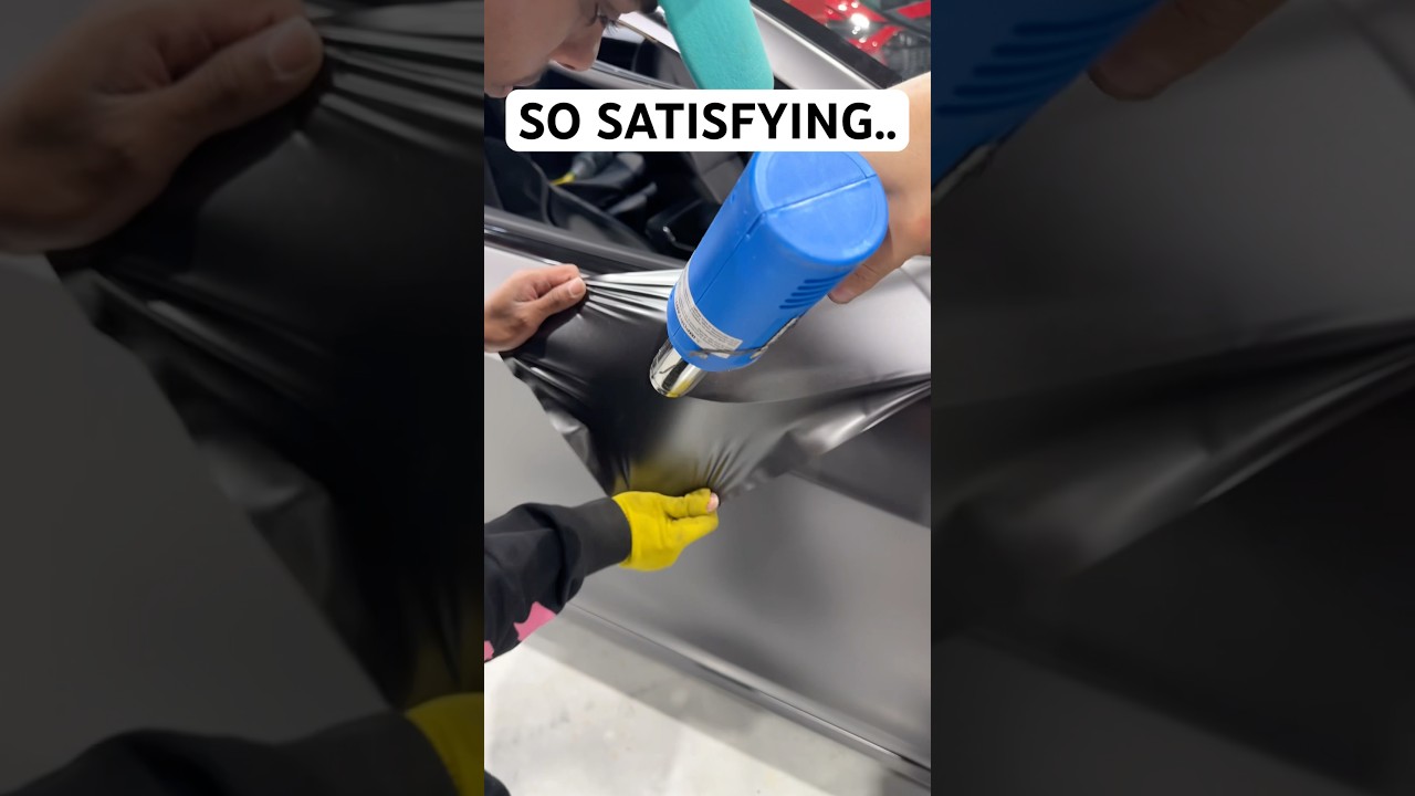 Most Satisfying Side Mirror Wrap Before & After.. #carwrap #wrap #vinyl #howto #satisfying #shorts