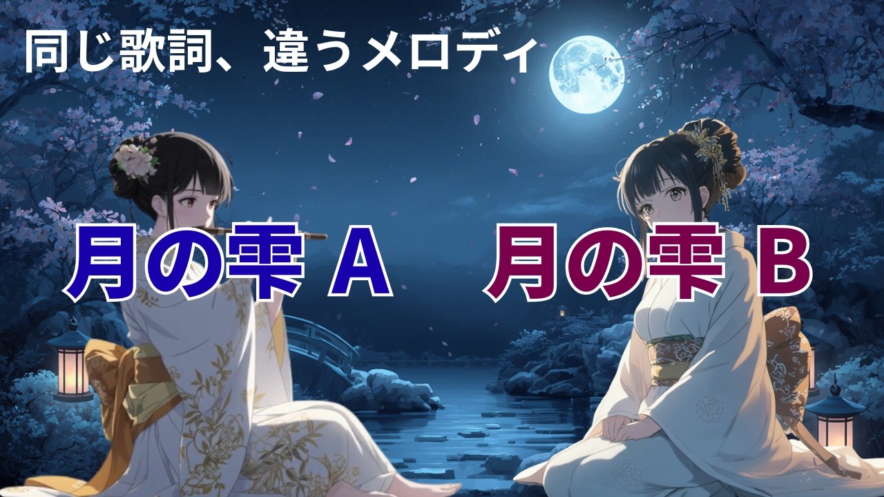 同じ歌詞、違うメロディ｜月の雫｜あなたはどちらを選びますか | Hantack Music
