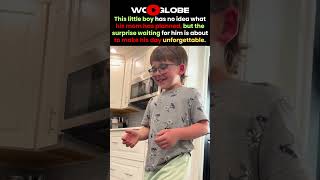 Emotional puppy surprise melts a little boy’s heart as he thanks his mom with a loving hug
