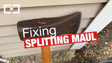 Repairing a splitting maul (or axe, mallet, or sledge). How to mount to a handle.