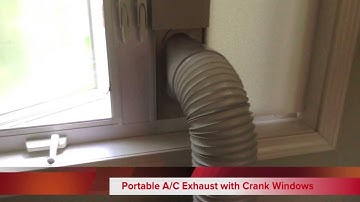 Portable air conditioner with crank / casement windows : DIY exhaust mount