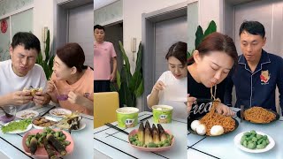 Trending 🔥 Funny Husband Wife Yummy Food Eating Challenge||Prank 😂🤫||Comedy 🤣🤣