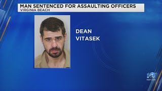 Man sentenced to 14 years after assaulting, spitting on VB officers